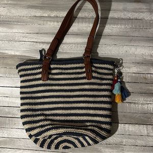 The Sak Silverwood crochet tote bag.